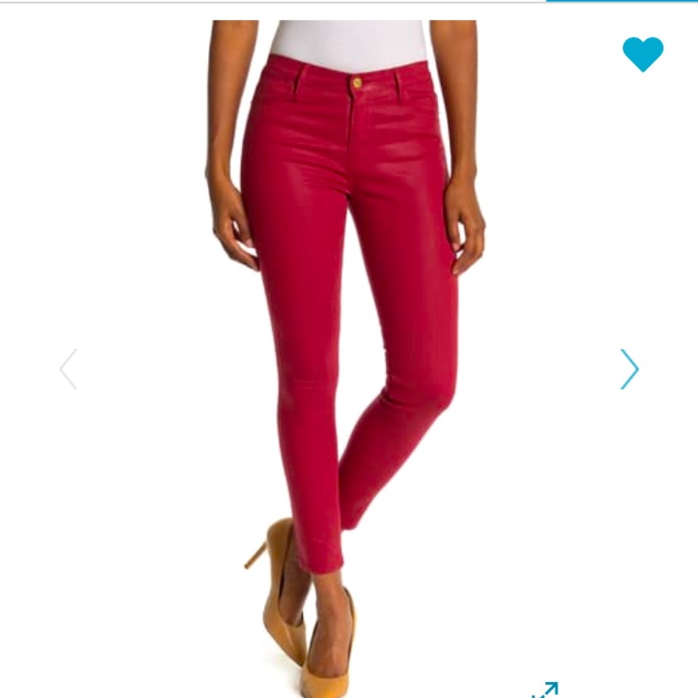FRAME Le High Waist Coated Skinny Jeans